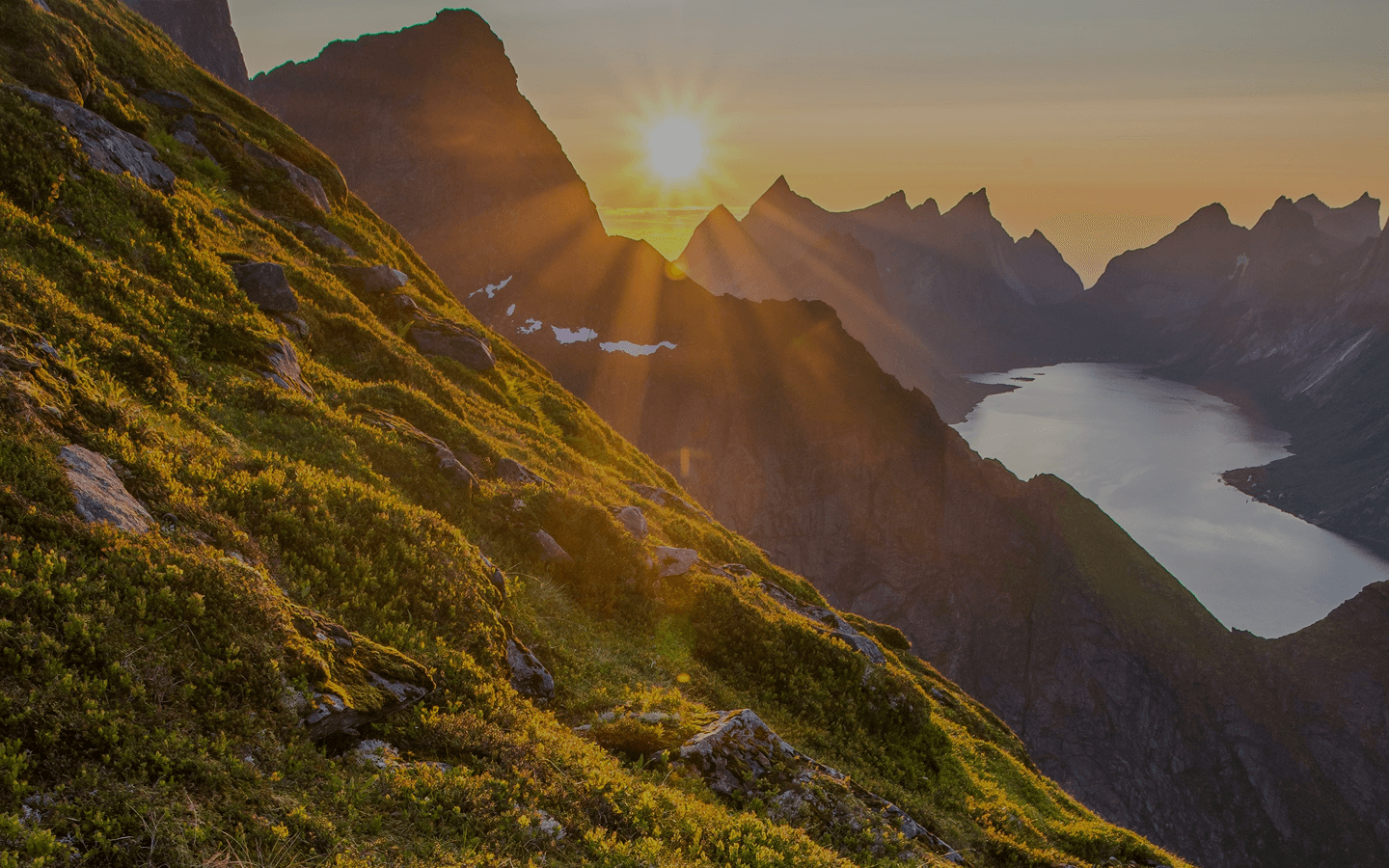 Our Storytelling Heart background with mountainous landscape